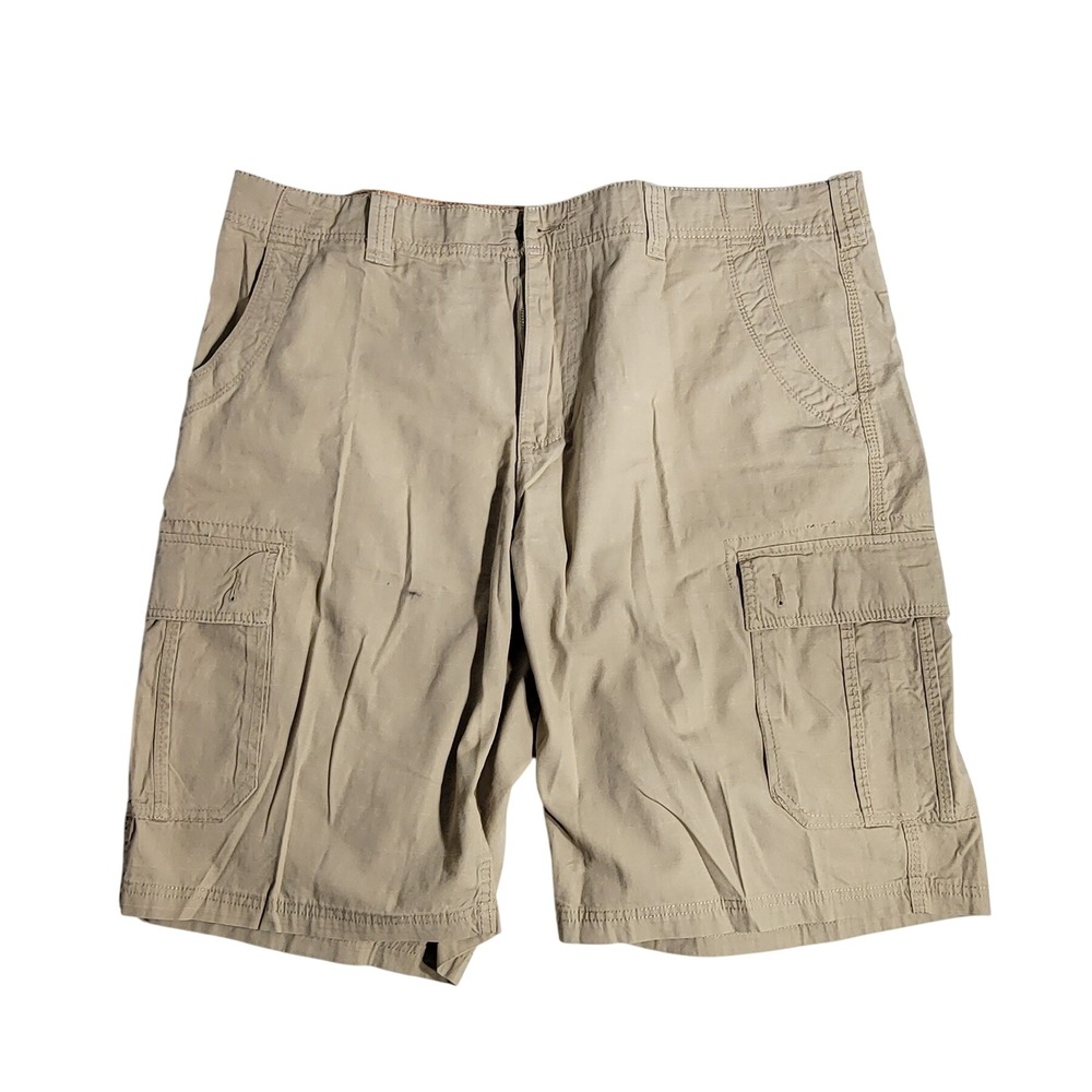Urban Pipeline Mens Khaki Cargo Shorts Size 40 Tan Ripstop Cotton Utility Casual